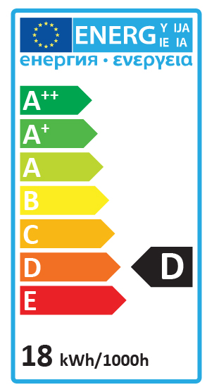 Energy Label D 18w