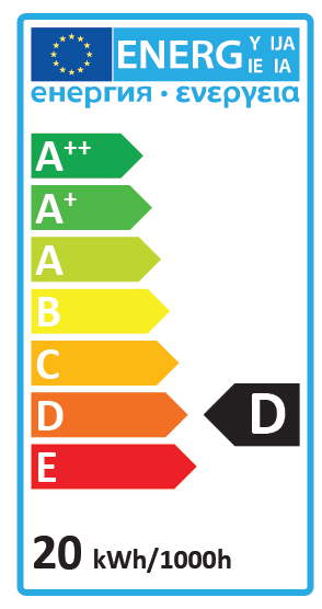 Energy Label D 20w